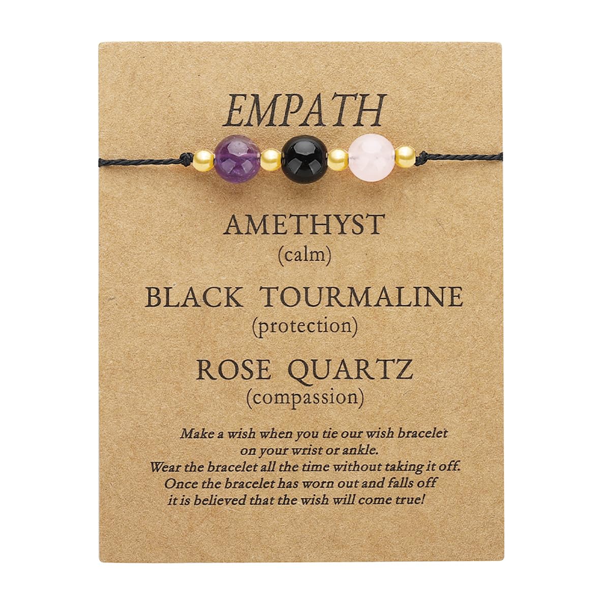 yfstyle Healing Crystal Beaded Bracelets Natural Gemstone Chip Crystal Bracelet Anxiety Protection Empath Strand Crystal Spiritual Bracelets Amethyst Tiger Eye Bracelets Crystal Energy Bracelets Gifts