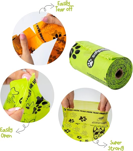 Edipets, Sacchetti Cane Biodegradabili, 405 o 540 pezzi, Extra Spesso, a prova di Perdite, non Profumati, Sacchettini per Cani, Raccogli Feci, Pet Bag (36 rotoli / 540 unità) - 4