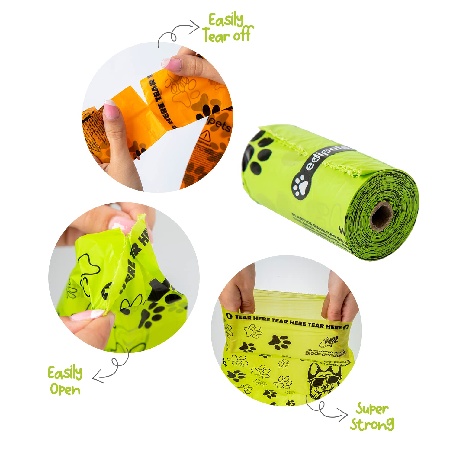 Sacchetti Biodegradabili Per Cani - 540 Pezzi, Extra Spessi, Antiperdite, In Amido Di Mais - Con Dispenser (36 Rotoli) - Foto 7