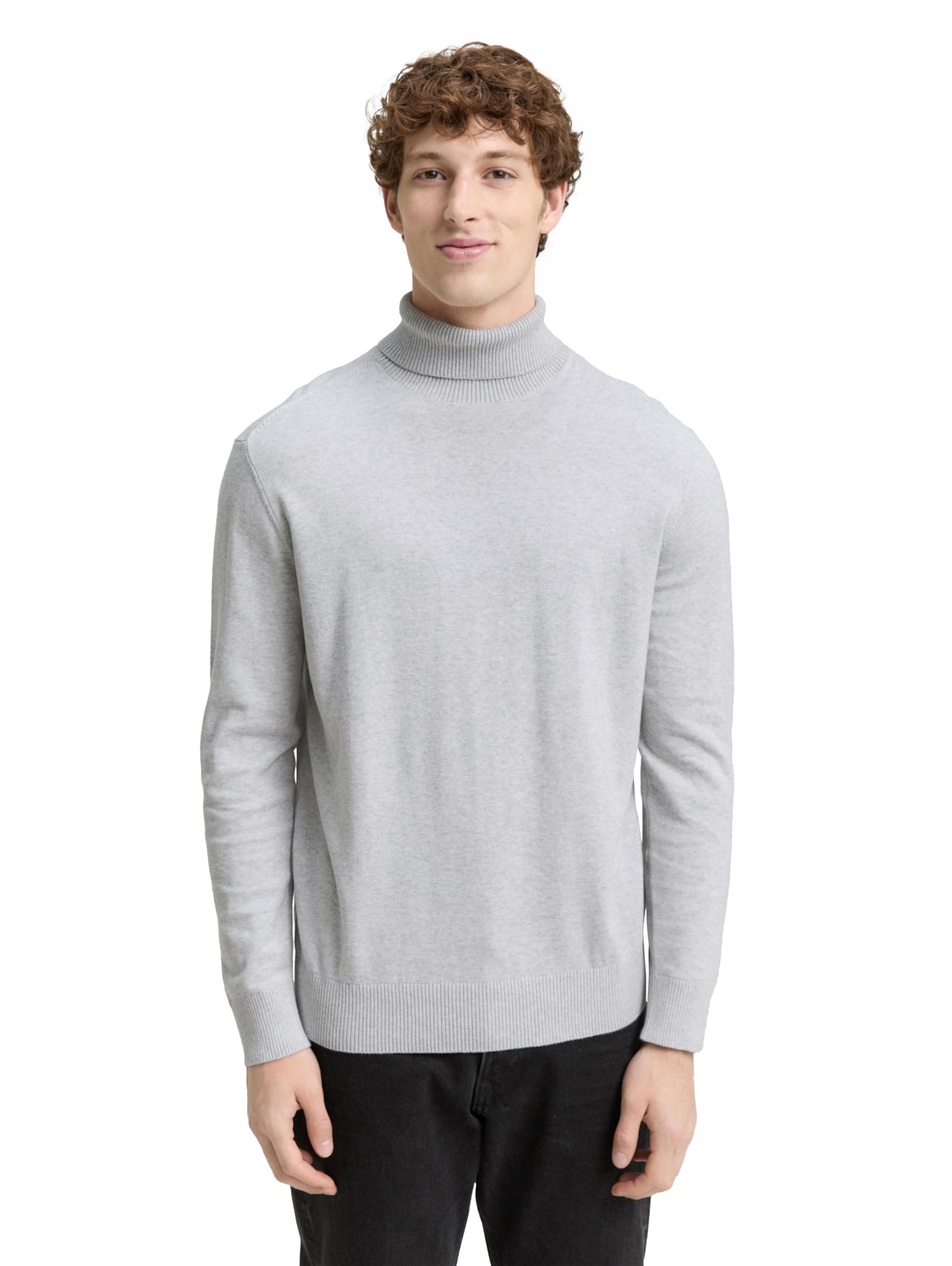 TOM TAILOR Denim Herren Rollkragenpullover aus Baumwolle