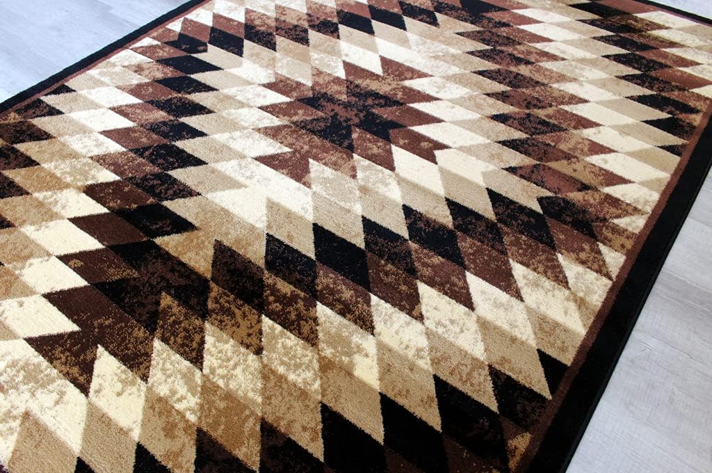 Masada Rugs, Stephanie Collection Area Rug Southwest Native American Distressed Design 1106 Brown Black Beige (6 Feet X 9 Feet) - Image 7