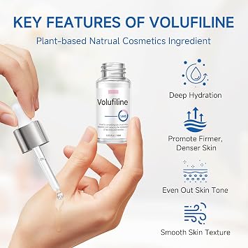Volufiline Serum, Volufiline Serum Under Eye, 2pc Cosmetic Grade Ampoule for Improve Skin Elasticity Face Body Fine Lines Hydrating Texture, 10ml*2