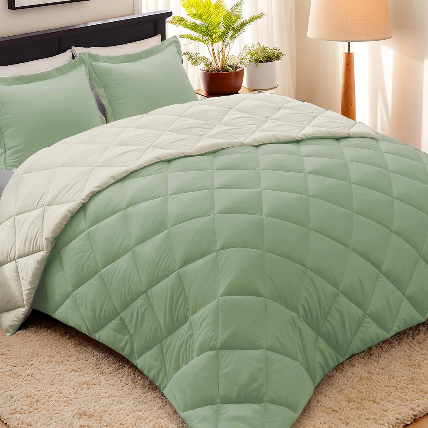Green Queen Comforter Set - Relaxing Bedroom Style -25 Green Queen Comforter Set - Relaxing Bedroom Style -25
