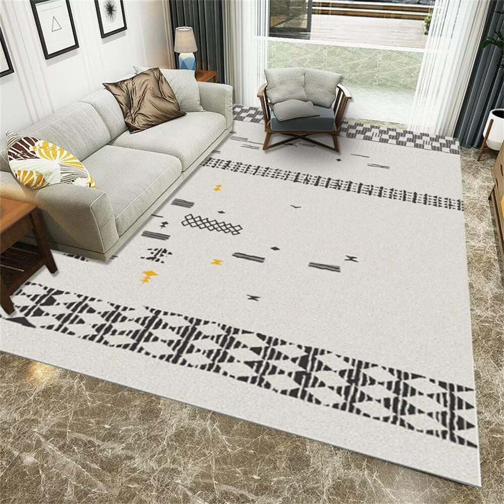 Tapis pour chambre fille gris lavable et résistant aux taches pour simplifier le ménage