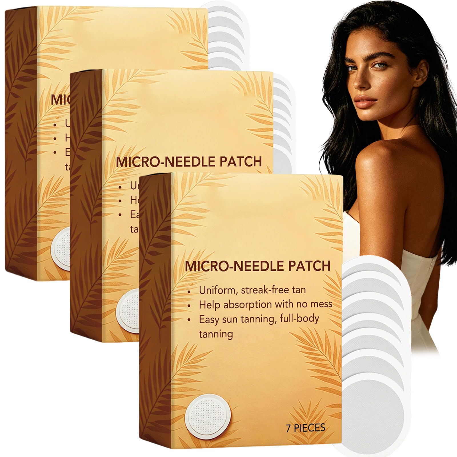 3 Caja Parche Bronceador De Microagujas freshly autobronceador Bronceado Hidratante Sin Rayas,Autobronceadores Acabado Bronce - para un Resplandor Duradero, Brillo Besado