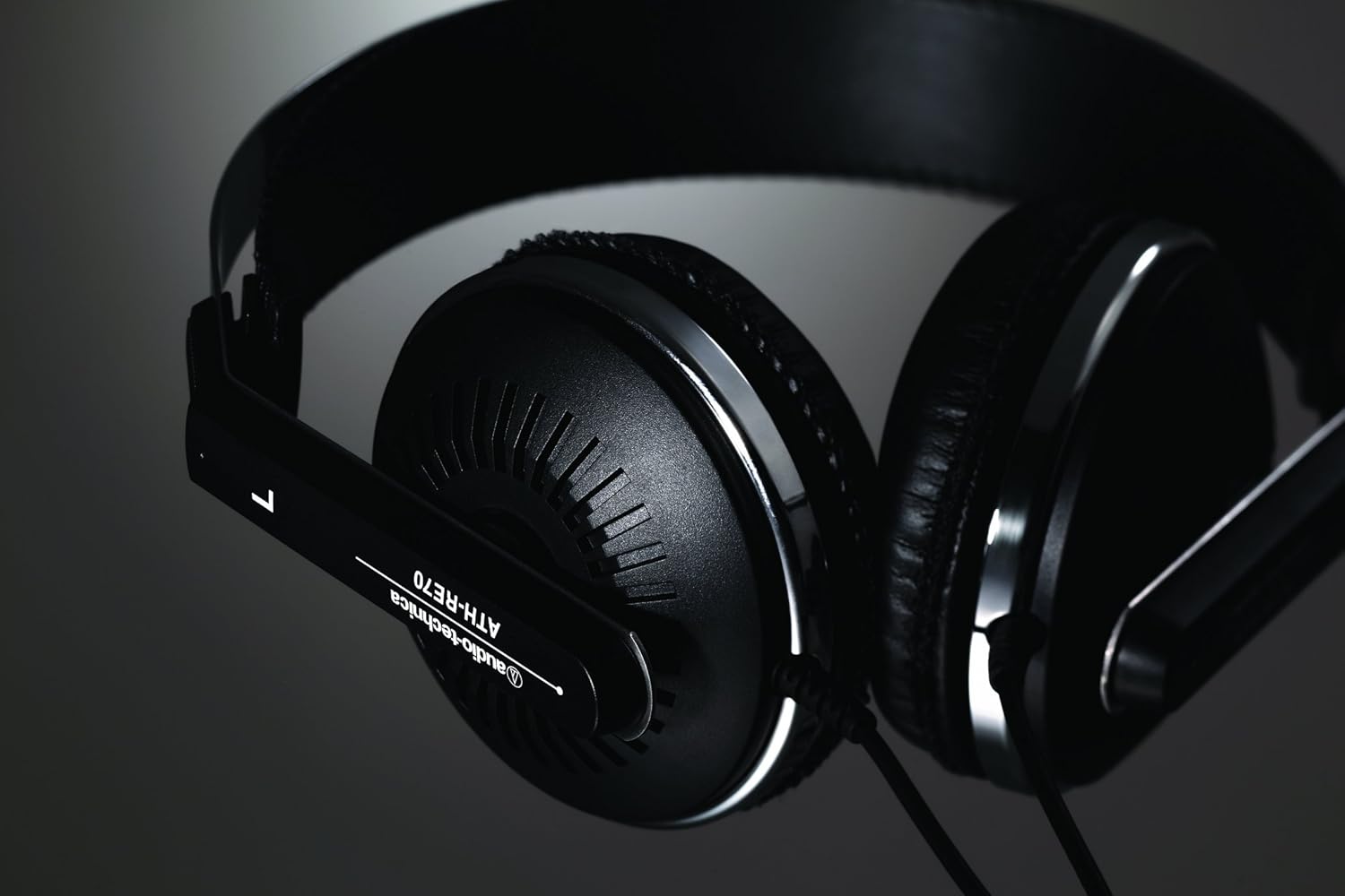 Audio Technica ATHRE70BK Retro-Face On-Ear Headphones, Black