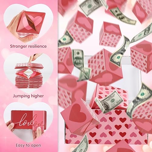 Miniatura 3 de Caja de regalo sorpresa con explosión para dinero, caja de dinero para regalo en efectivo, caja de regalo de explosión, caja de dinero emergente
