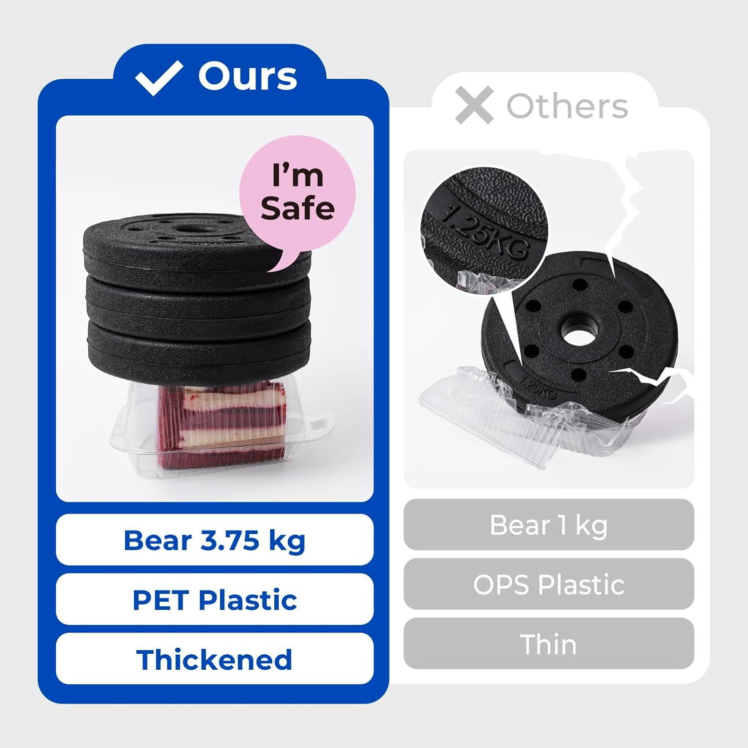 Fit Meal Prep 50 Pack Cake Slice Plastic Containers with Lids - Single 5" Clear Medium Dome Hinged Lid Cheesecake Container, Pie, Food Box, Take Out Togo Packaging for Home, Bakery and Cafe Business