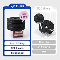 Vista 3 de Fit Meal Prep Paquete de 50 recipientes de plástico para tartas con tapas, tapa transparente de 5 pulgadas con bisagras, recipiente para pastel