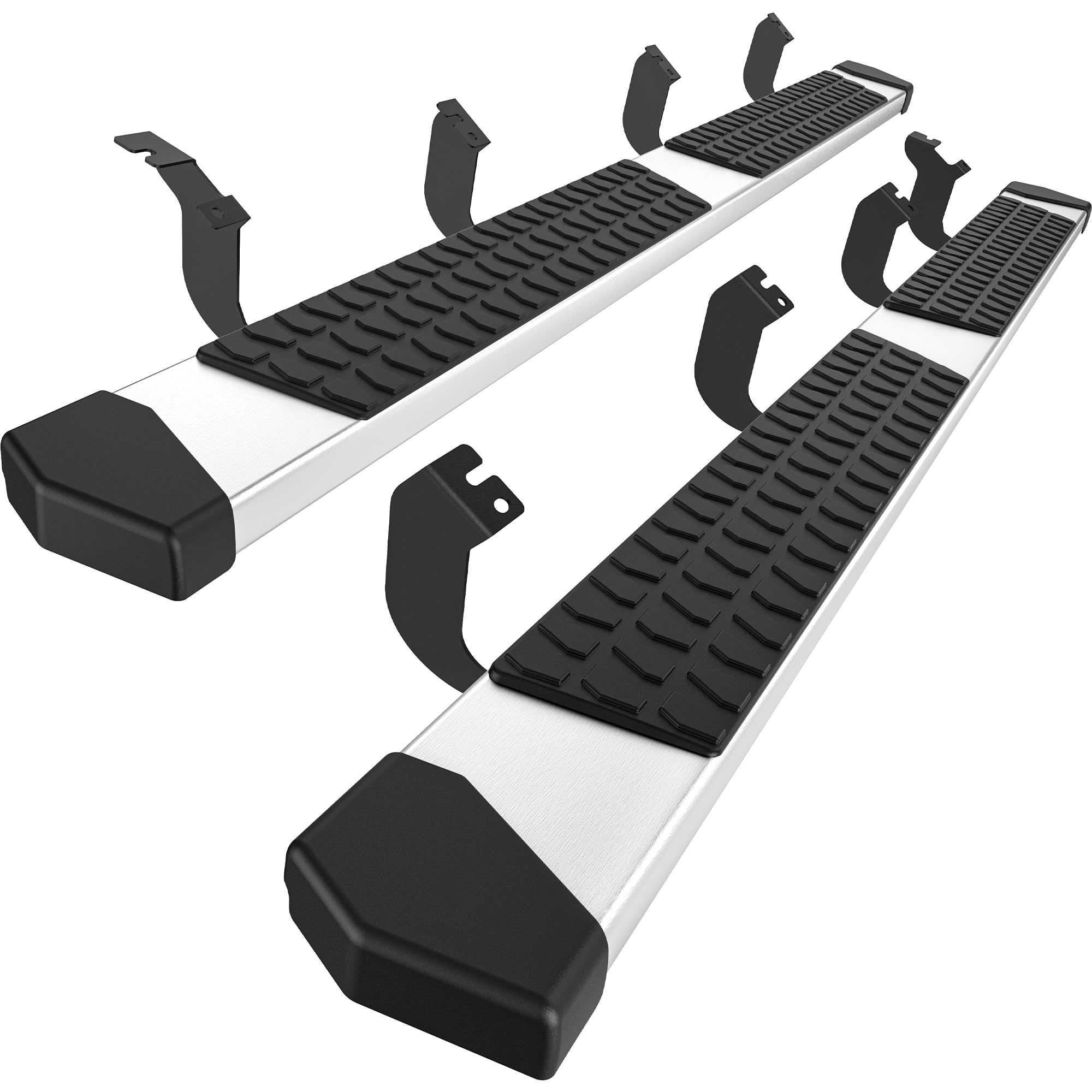 6 Inches Running Boards Side Steps Aluminum-Silver