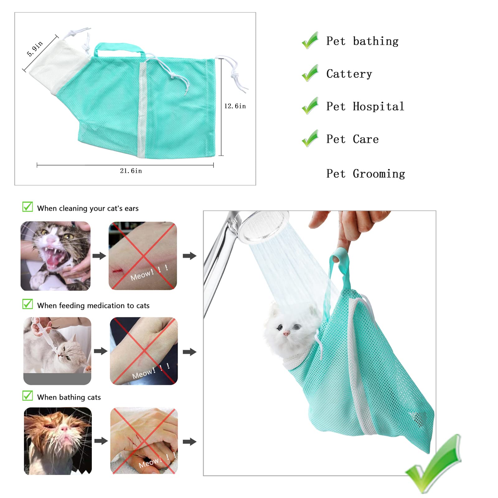 Zapatos de silicona antiarañazos, cubierta de pie antiagarre, cubiertas de garra de gato, tapas de uñas de gato, zapatos médicos para mascotas, bolsa de baño para gatos (No.2)