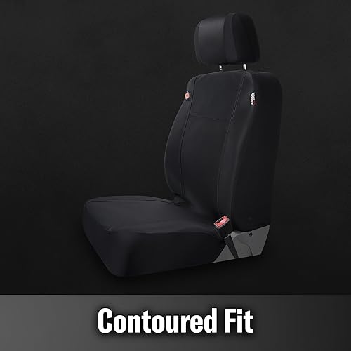 Miniatura 8 de DICKIES Fundas de asiento Petersen de 3 piezas, fundas de asiento de cuero vegano para automóviles, camiones, SUV, color negro
