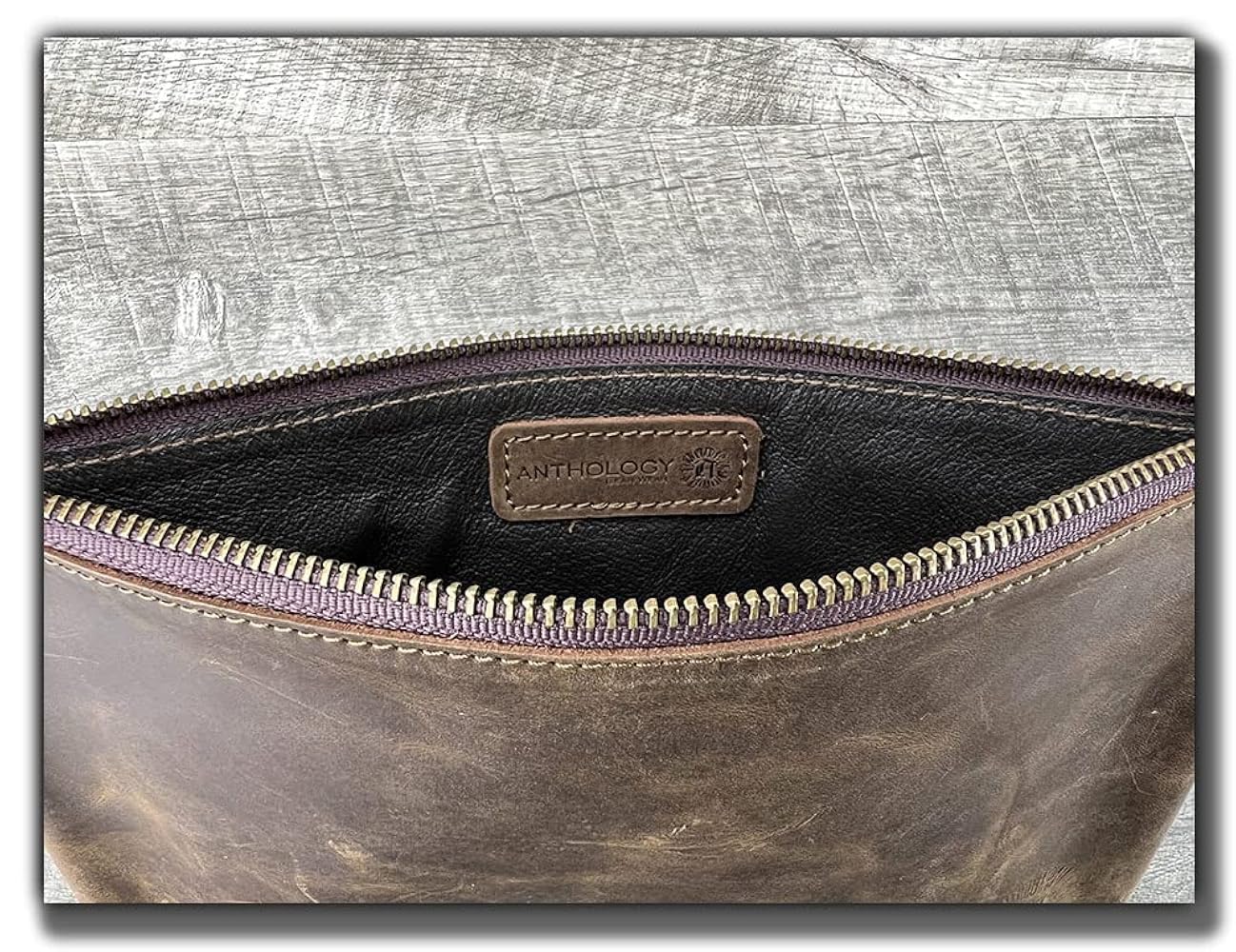 Amazon.com | Leather Pouch with Zipper (Whiskey Brown, 5.5