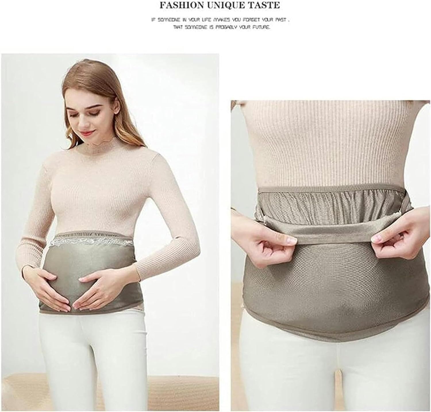 ELzEy Tela de blindaje Bandas abdominales for protección contra la radiación electromagnética utilizadas durante el embarazo, soporte abdominal, ropa de maternidad tela de cobre que bloquea RFID/RF(Gr