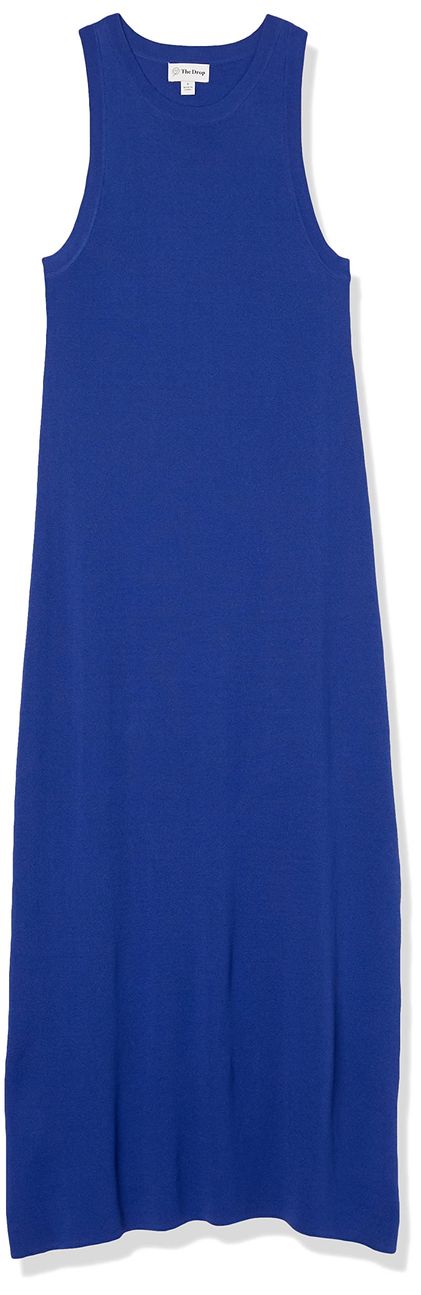 The Drop Women's Gabriela High Neck Cut-in A-line Side-Slit Maxi Sweater Dress