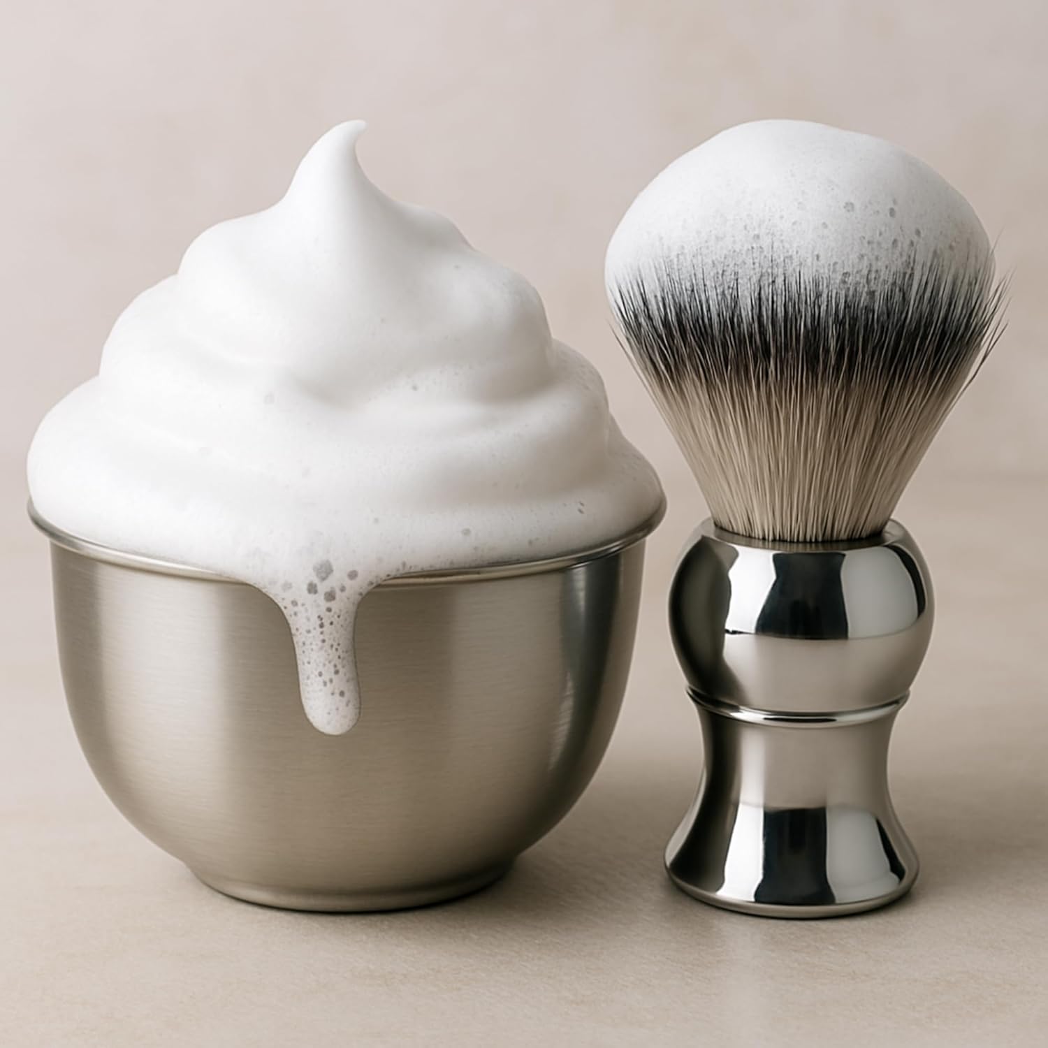 G.B.S GENTS Men’s Shaving Kit – Double Edge Safety Razor, Shaving Brush & Chrome Stand, Leather Razor Case, 20 Platinum Blades, Sandalwood Aftershave Balm, Chrome Bowl, Natural Soap & Styptic Powder