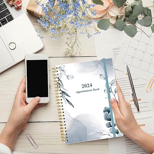 Miniatura 7 de Agenda y agenda de citas 2024  Agenda diaria por hora 2024 de enero de 2024 a diciembre de 2024, libro de citas semanal con intervalo de 30 minutos,