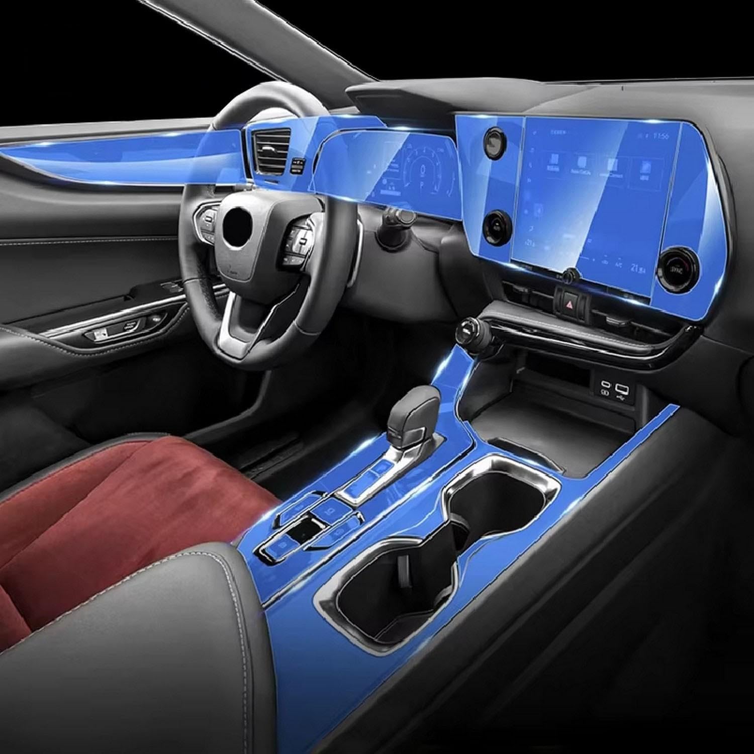 Film de protection PPF console centrale Lexus NX 250 350h anti-reflet mat TPU