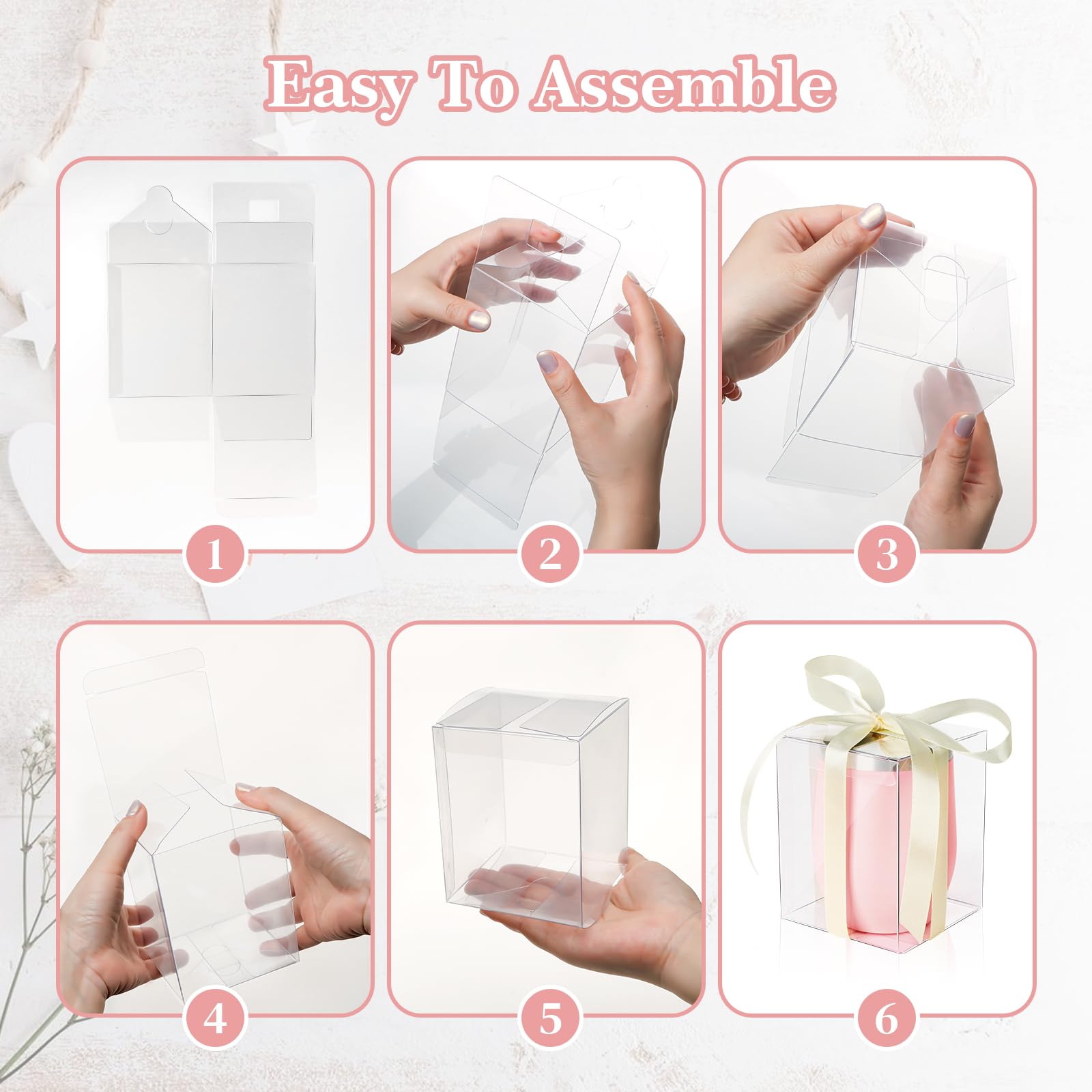 Amazon.com: 20 Pack Stemless Wine Glass Gift Boxes With Clear Window -  Favor Boxes for Gifting - Can Hold 15oz Glass - Bachelorette Party Wedding  : Health & Household