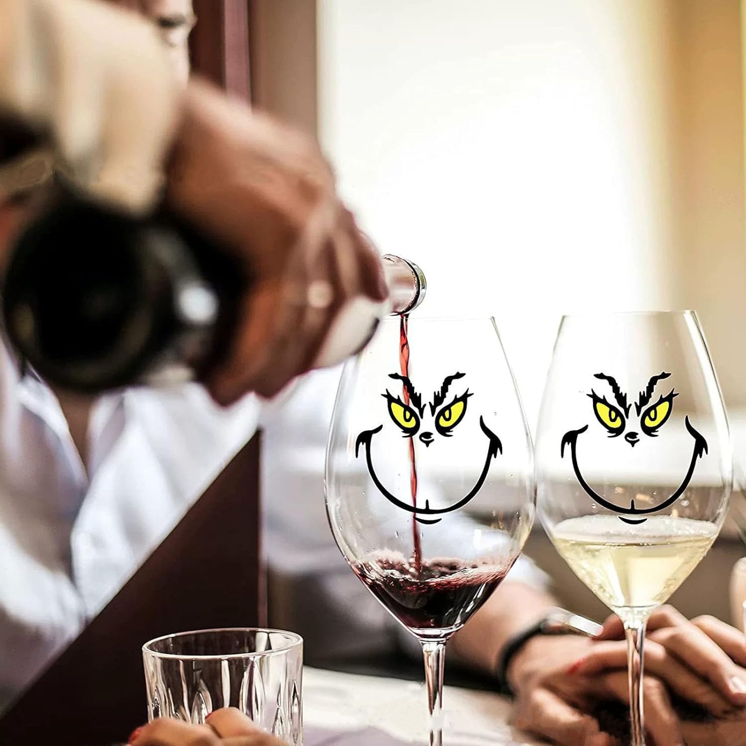 Christmas Decorations Stickers for Ornaments, Christmas Decoration Decals, Christmas Vinyl Stickers, DIY Face Stickers for The Home, Christmas Balls, Party Supplies, Waterproof Stic (3*3 in-30 packs)