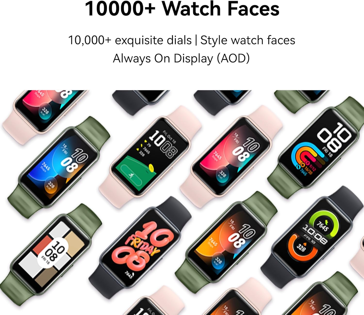 HUAWEI Band 8 Midnight Black, Nero, misura unica, Moderno HUAWEI Band 8 Midnight Black, Nero, misura unica, Moderno