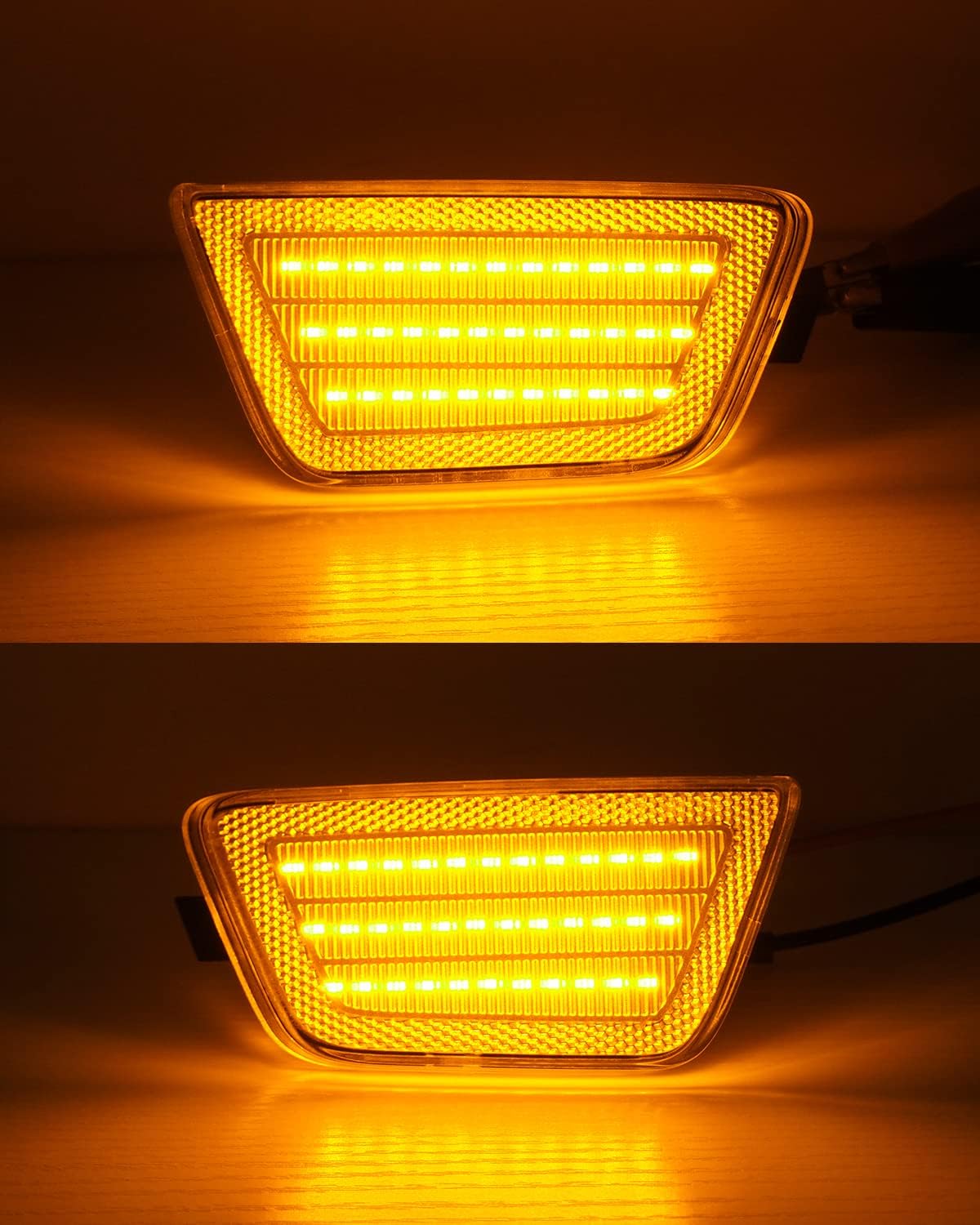 Bestview LED Side Marker Light Assembly, Front Bumper Park Signal Lamps Compatible for Chevy Cruze 2011 2012 2013 2014 2015, Driver & Passenger Side, Clear Lens