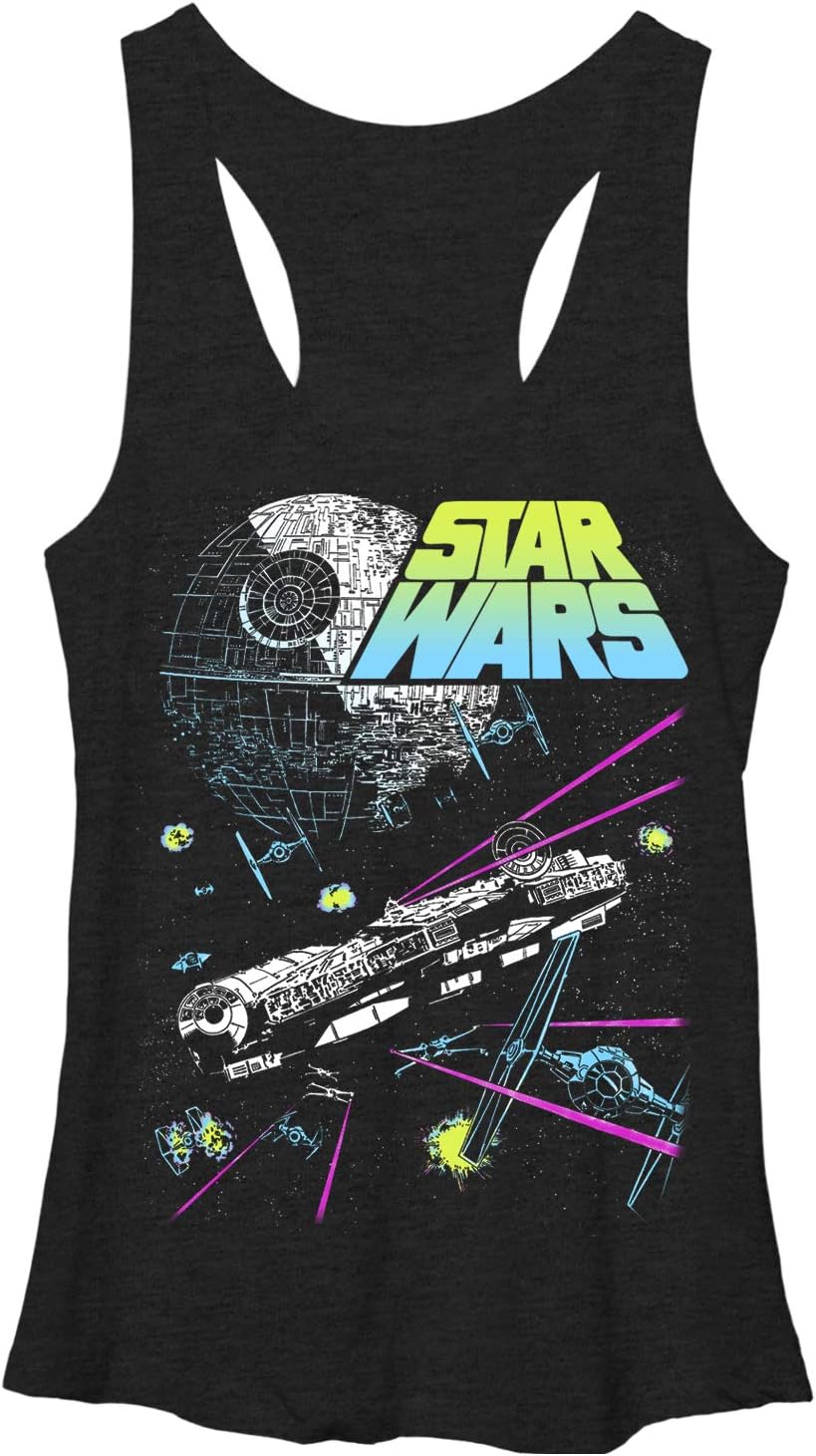 STAR WARS Falcon Shot-Neon Women's Racerback Tank Top