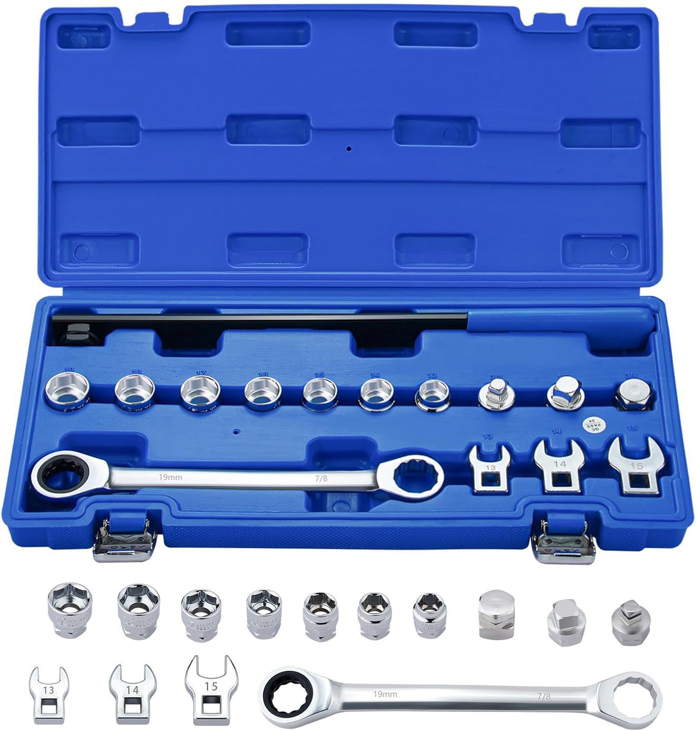 15Pieces High Strength Serpentines Belt Tool Set Pulley Removal Wrench for Vehicle Mechanics Generic Application Serpentines Belt Set