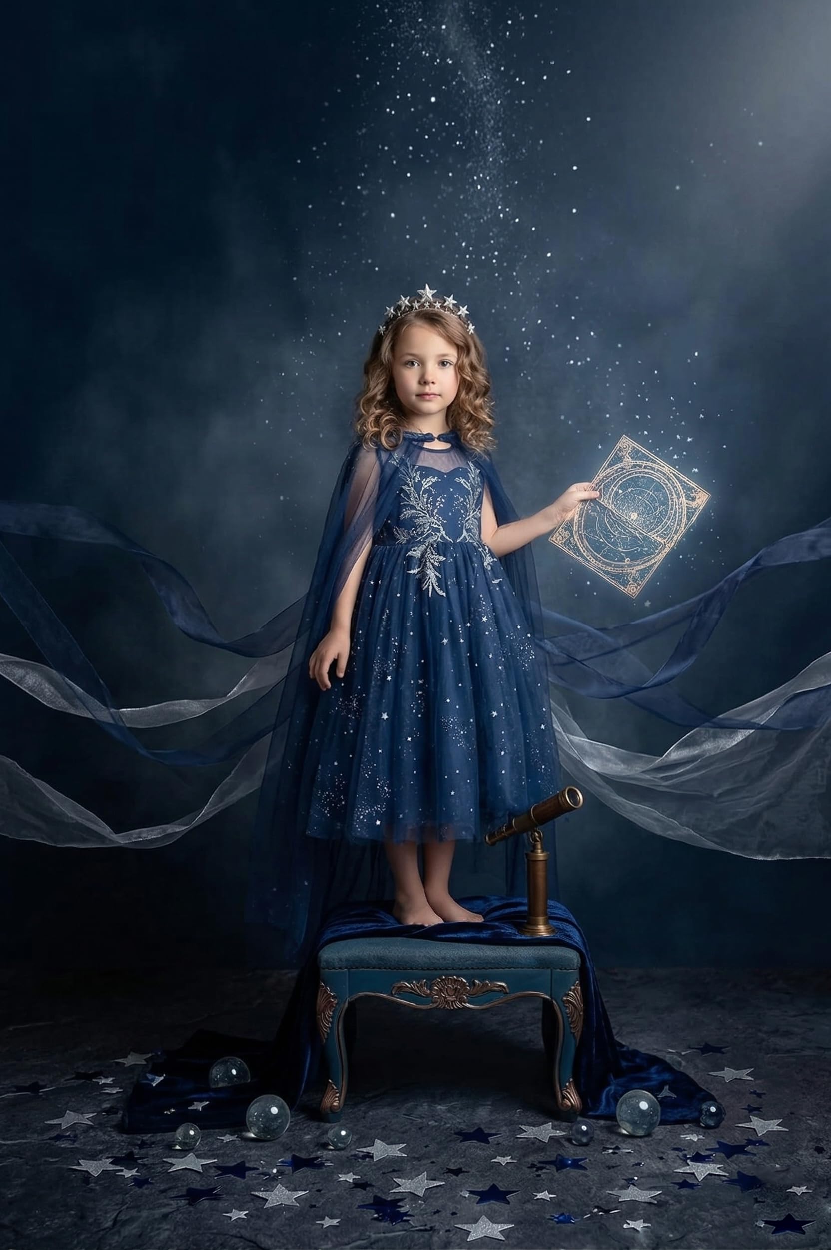 Kate Fondo de fotografía de Textura Abstracta Azul Oscuro Degradado 3x3m/10x10ft Retrato Profesional para niños Fondo Decorativo de Boda Fondo de Pantalla fotográfica Estudio