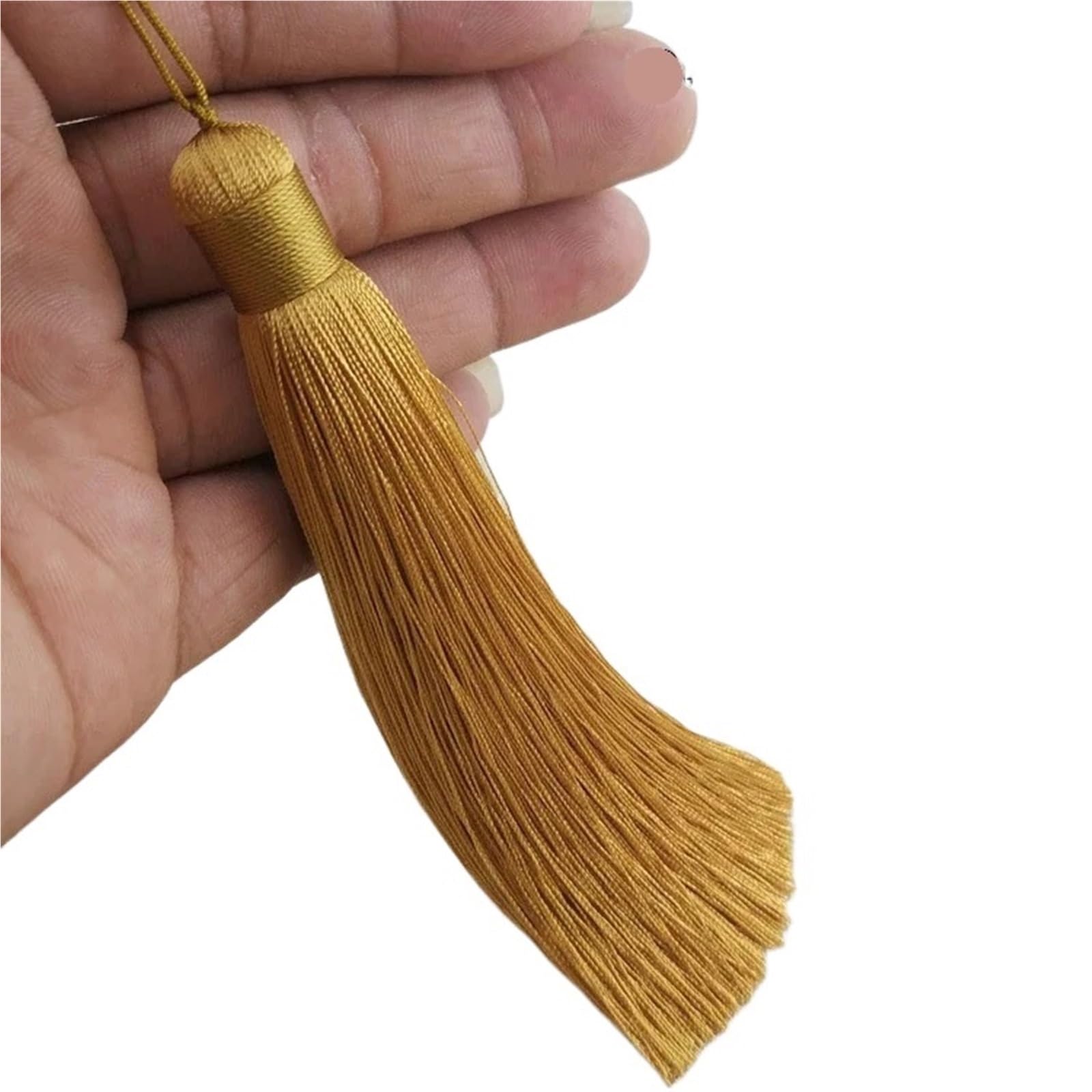 Silk Tassel Craft Decor, Silk Tassel Multicolor(Earth-yellow 12cm)