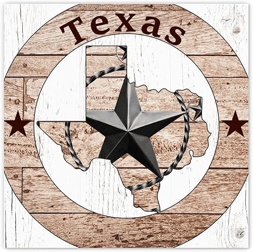 Lienzo decorativo de pared con frase en inglés Texas Lone Star con frase en inglés Home con texto en inglés Texas Love Cowgirl Cowboy Family, arte
