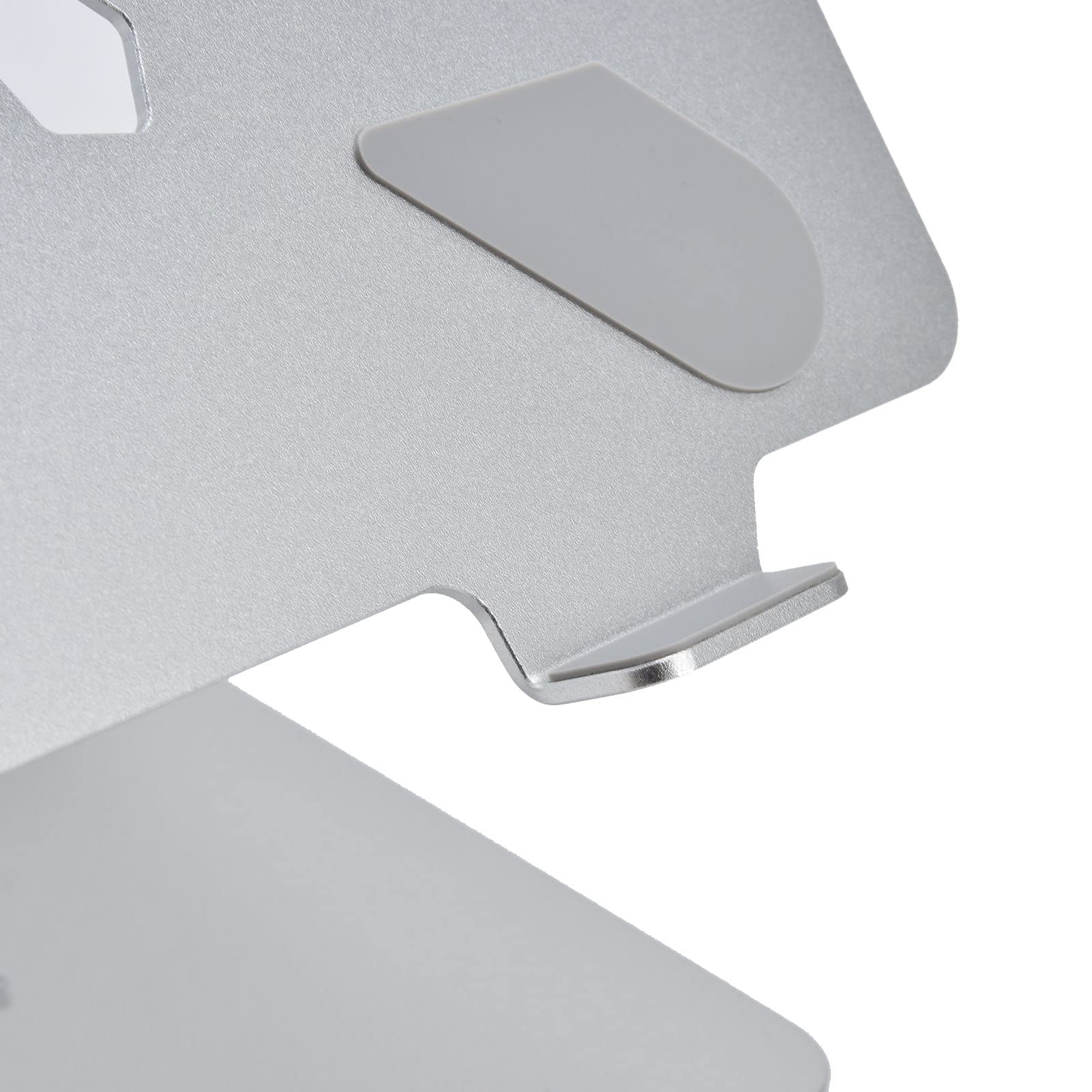 Supporto per laptop in lega di alluminio Altezza ergonomico Supporto per computer portatile Staffa di raffreddamento rialzata Argento