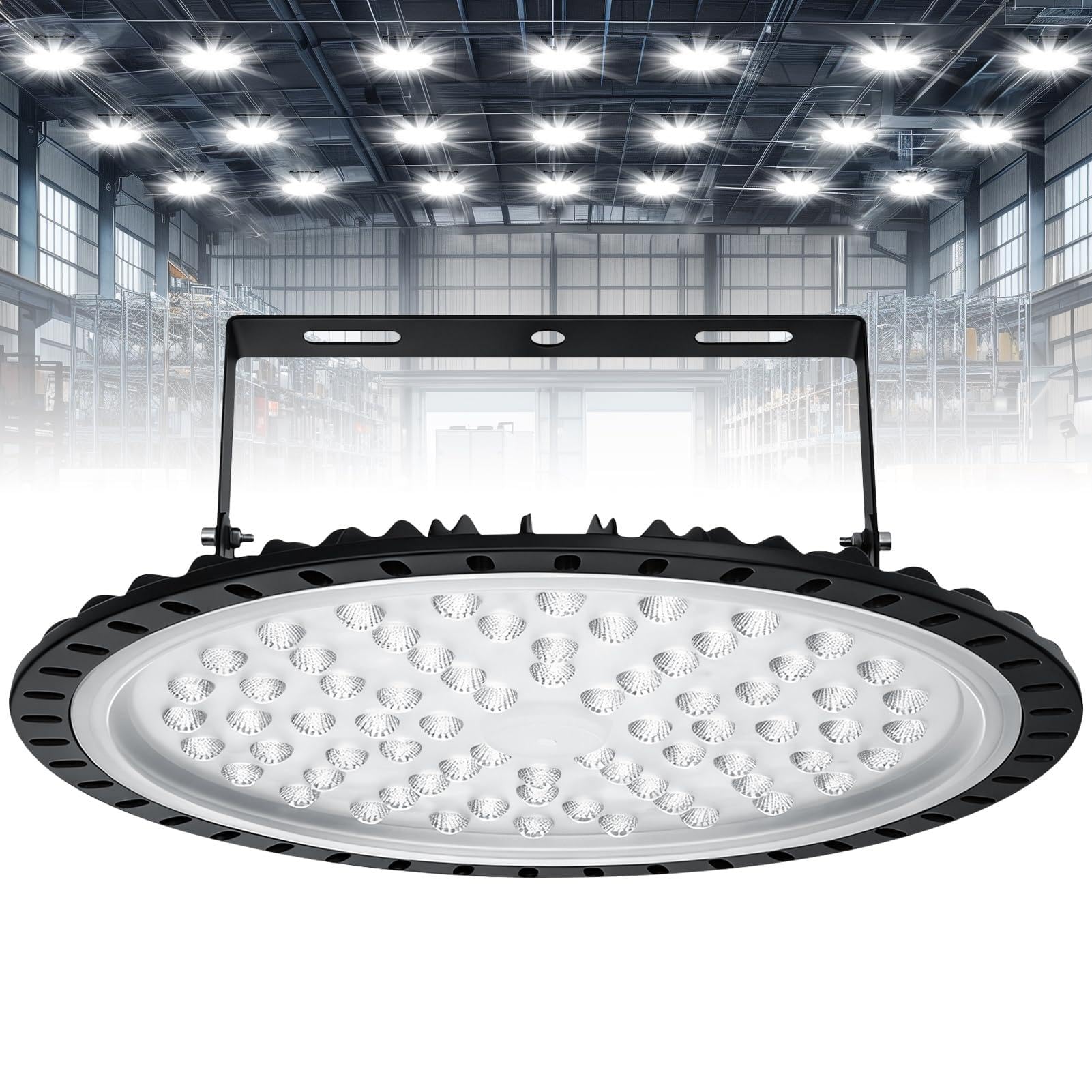 LED High Bay Light 300W UFO 6000K 30 000LM Industrial Lighting IP65 Waterproof Commercial Bay Light Warehouse Lights
