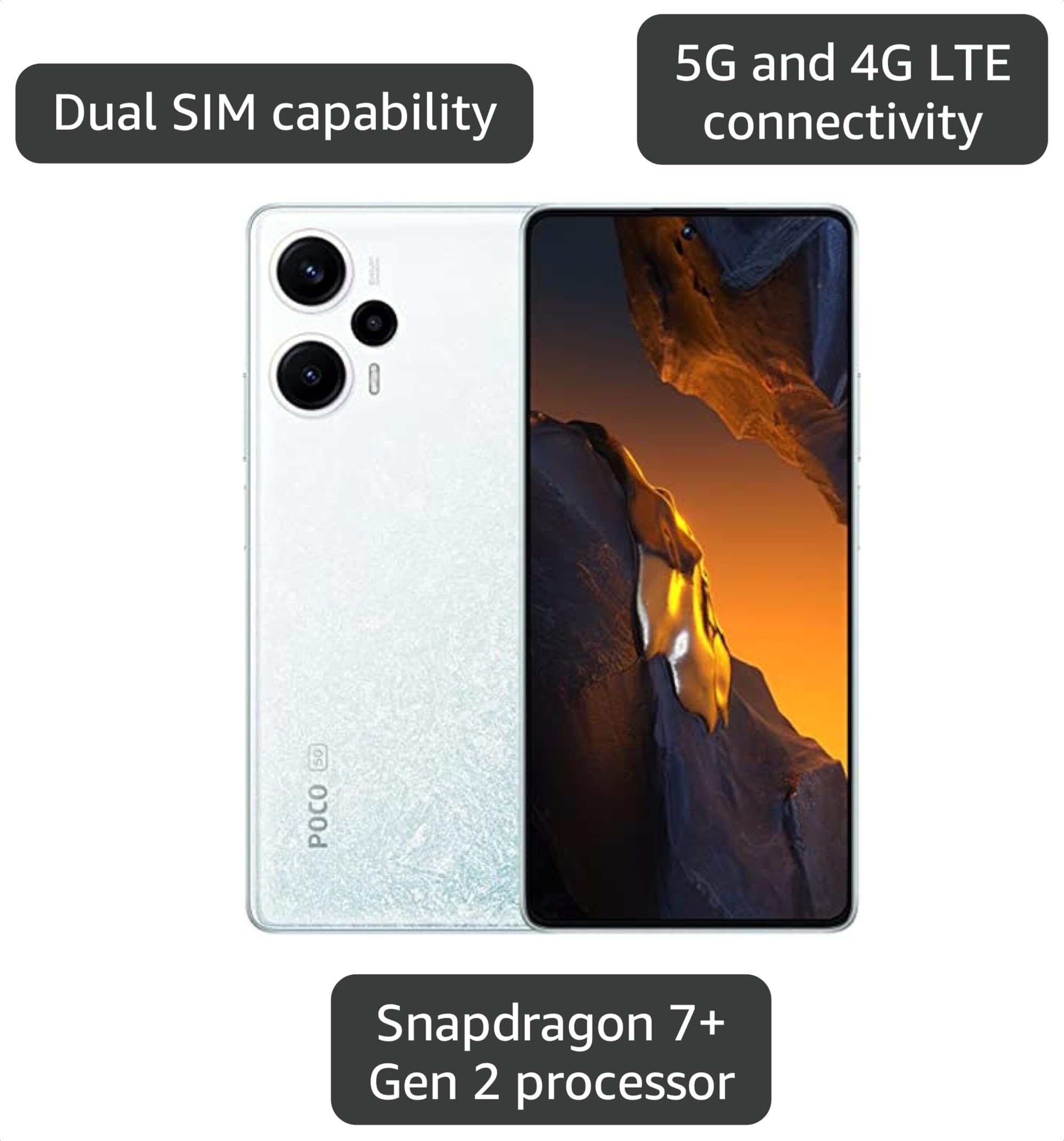 POCO F5 256GB スマートフォン本体 Amazon.com: XIAOMI Poco F5 5G + 4G LTE 256GB + 12GB Global Version