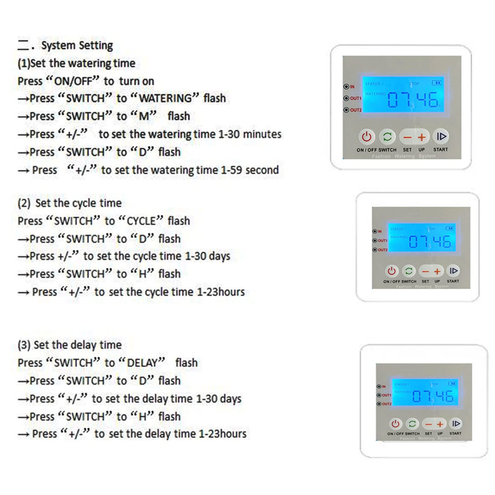 Kit di Irrigazione a Goccia Micro Automatico con Timer Pompa Programmabile Kit di Irrigazione a Goccia per Apparecchiature di Irrigazione Automatica Fai Da Te con Display Digitale a LED