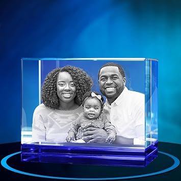 ArtPix 3D Crystal Photo, Valentines Day Gifts for Women, Men, Wife, Husband, Mom, Great Personalized Gifts With Your Own Photo, Custom 3D Picture, Customized Couples Gifts, Landscape Blue Skirt