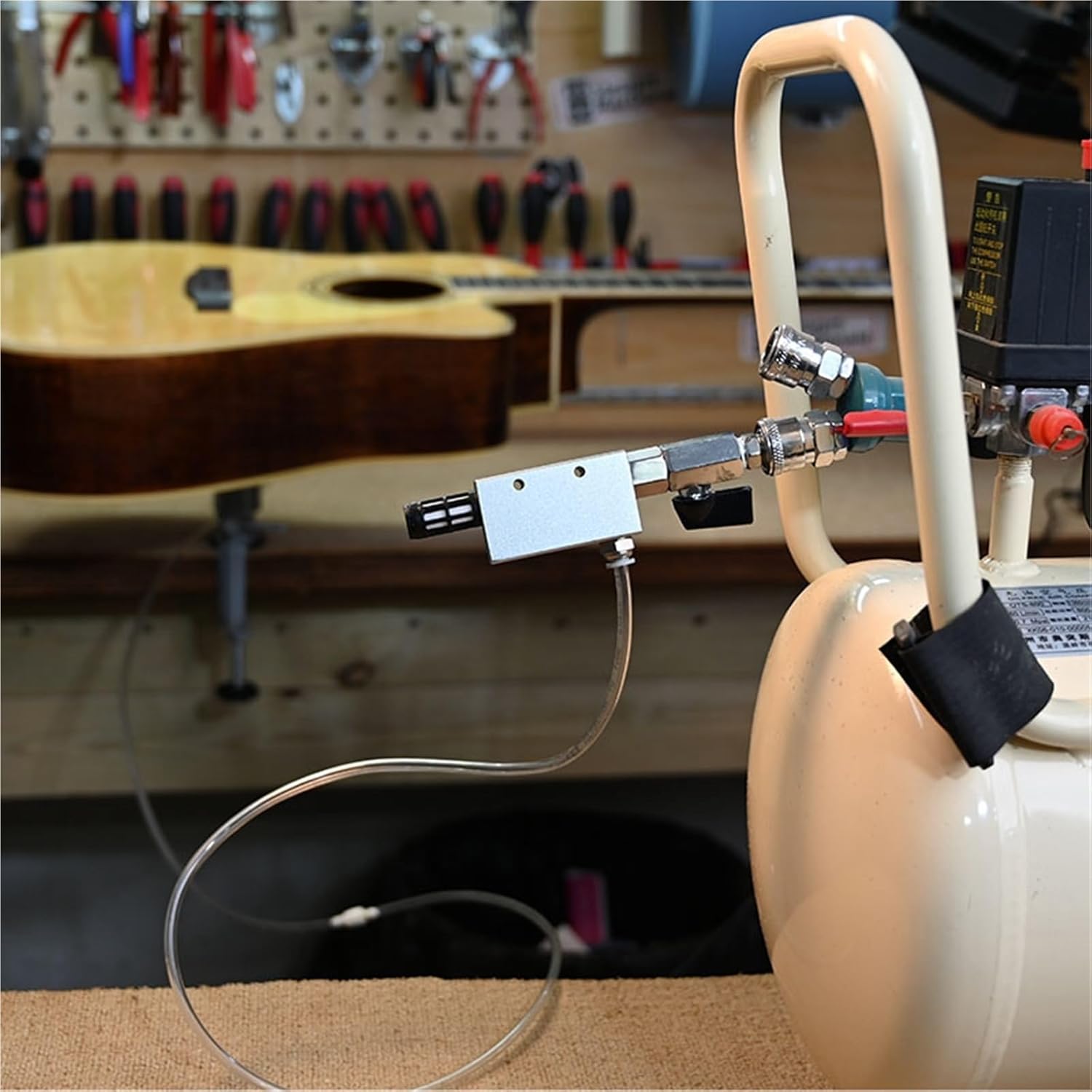 ギター弦楽器のツールキット 真空コンプレッサーアクセサリー エアパイプジョイントホース ギター製作 修理ツール(Set)