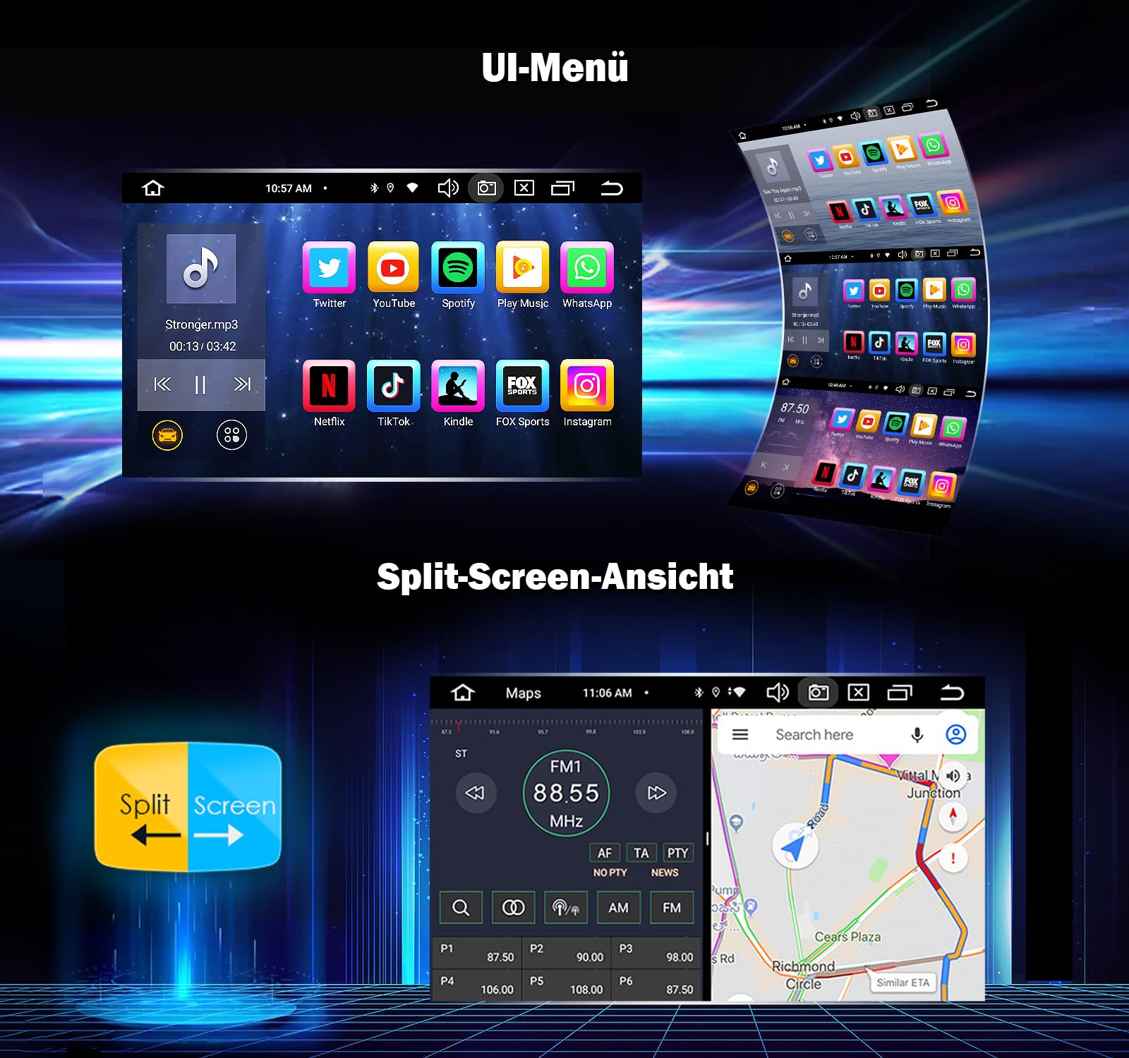 Erisin Android 14 6GB+128GB 8-Kern DVD Autoradio Bluetooth GPS Navi für Opel Antara Astra Corsa C/D Vectra Meriva Signum Vivaro Zafira Combo 7 Zoll CarPlay Android Auto DAB+ WiFi 4G Canbus DSP USB SWC