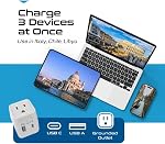 Ceptics European, Italy Travel Adapter Plug (Type C, L) - 3 in 1 - Dual USB - 2 Pack