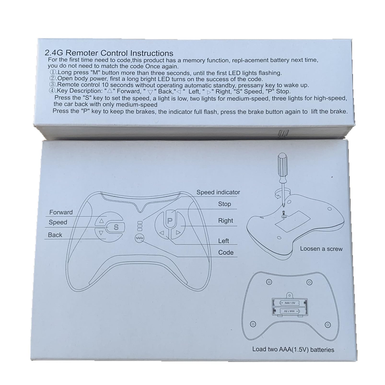 JR1839 2.4G Remote Control For Kids Ride On Cars - Replacement Remote Controller