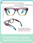 LianSan Safety Glasses Over Eyeglasses for Women - Anti-Fog Goggles Fit Over Prescription Eyewear for ANSI Z87.1 Certified