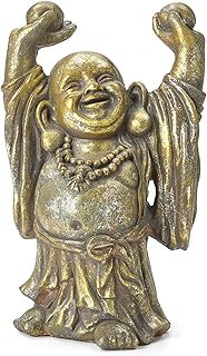17" Laughing Buddha Statue Outdoor, Large Buddha Statue, Zen Garden Decor Gifts for Room/Patio/Deck/Porch Yard Art Decoration