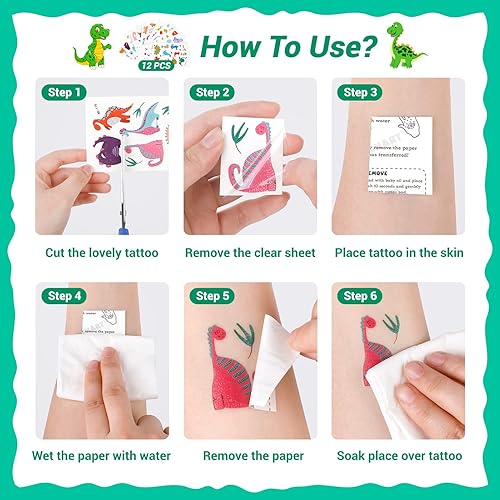 Miniatura 5 de INNOCHEER Favores de Fiesta de Dinosaurio, Decoraciones de Cumpleaños de Dinosaurio Paquete de 24 Suministros de Fiesta de Dinosaurio Decoraciones