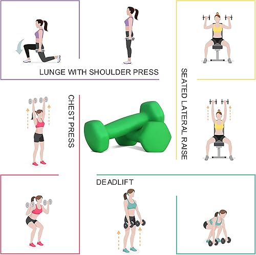 Miniatura 6 de Balelinko Equipo de gimnasio en casa Entrenamientos Entrenamiento de fuerza Pérdida de peso Pilates Pesos Yoga Sets Pesos Pesos para mujeres,