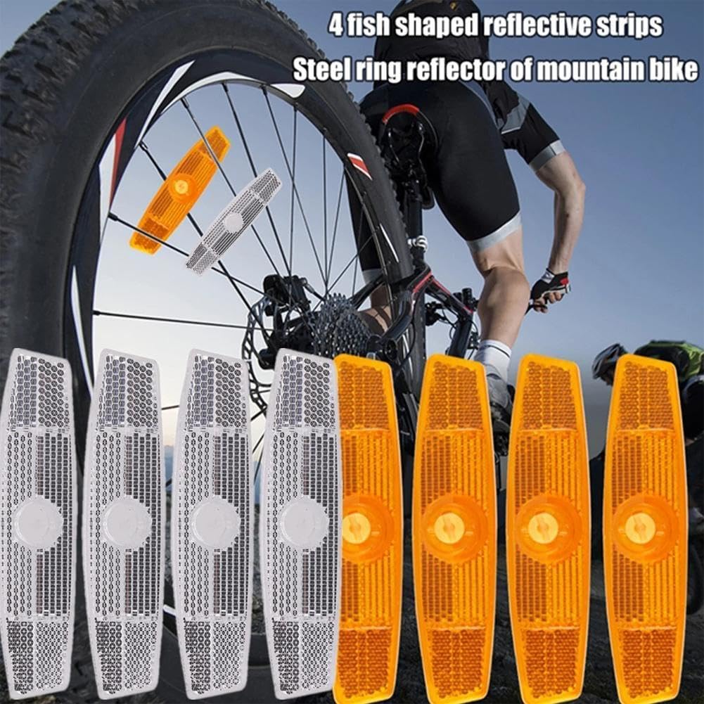 Fiets Spaak Reflectoren, Fietswielreflectoren, 10 Stuks Fietswiel Reflector Spaak, 360 Graden Fietsen Zeer Reflecterende Fietsclips Rijveiligheid Accessoire Voor Mountainbike Weg Veiligheid Waarschuw