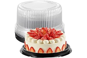 15-Count Chocoflan Containers with Transparent Display Lids: Effortless Transport and Storage for Chocoflans