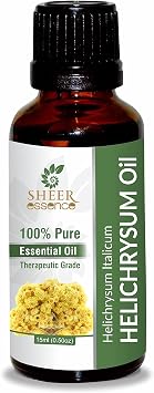 Helichrysum Oil 100% Pure Undiluted Natural Uncut Therapeutic Grade Steam Distilled Essential Oils for Skin, Hair and Aromatherapy 5000ML