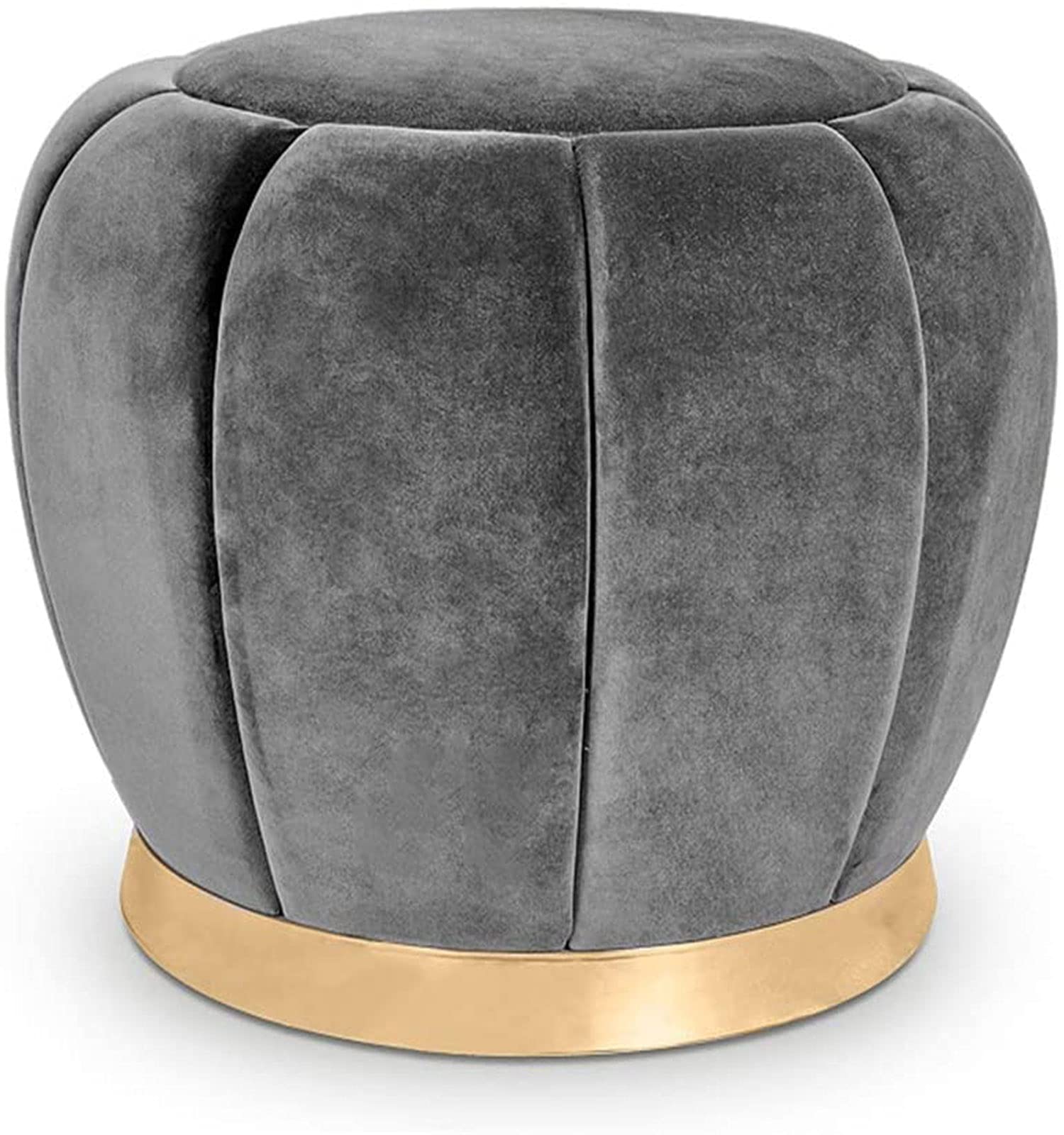Tabouret de maquillage gris 38x40cm pour chambre et coiffeuse