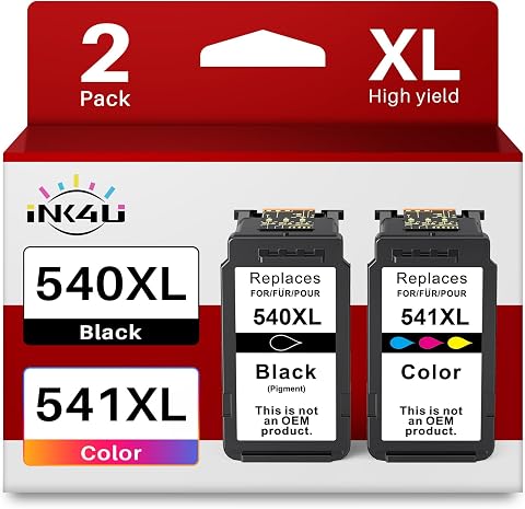 INK4U 540XL 541XL Tinta Compatibles con Canon PG-540XL CL-541XL Cartuchos