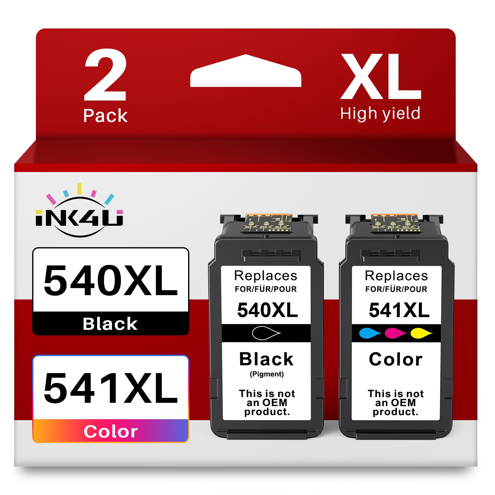 PG-540XL CL-541XL Cartucce Compatibili per Cartucce canon 540 541 XL PG540 e CL541 per Pixma TS5150 TS5151 TS5100 MG3650 MG3650S MG3600 MG4250 MX475 MX395 MX535(Nero e Colore)